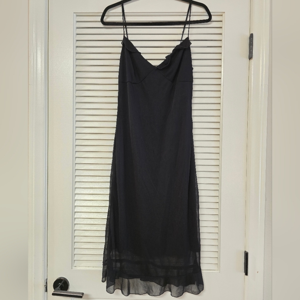 Xi - Black Evening Lightweight Sleeveless Dress With Lining